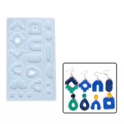 Stampo in silicone per pendenti geometrici in resina - Trasparente