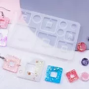 Stampo in silicone per pendenti e distanziatori in resina -Trasparente x1
