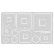 Stampo in silicone per pendenti e distanziatori in resina -Trasparente x1