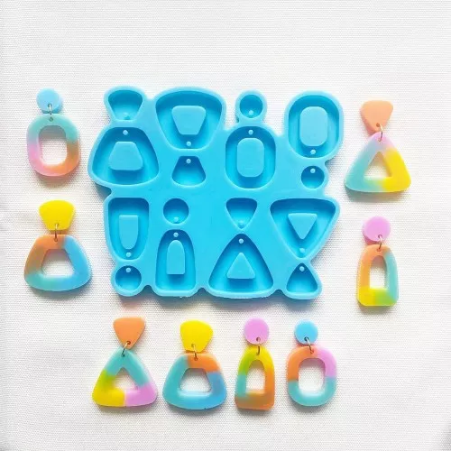 Stampo in silicone - Orecchini a trapezio e a triangolo per resina epossidica x1