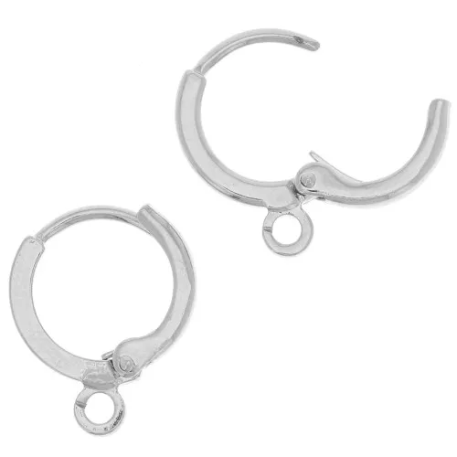 Orecchini con anello da 11 mm - Argentato x2