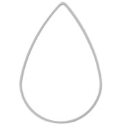 Anello di tessitura e montaggio 25x17 mm - Argento x1|raw }}