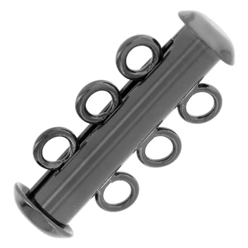 Chiusura scorrevole a 3 file 21 mm Nichel nero x1