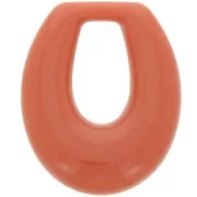 Pendente goccia cavo in resina opaca 33x27 mm - Terracotta x1
