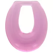 Pendente a goccia cavo in resina trasparente 33x27 mm - Ribes nero x1