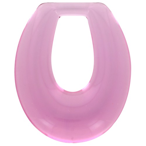 Pendente a goccia cavo in resina trasparente 33x27 mm - Ribes nero x1