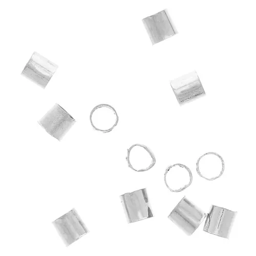 Schiaccini a tubo 2 mm Argento x100
