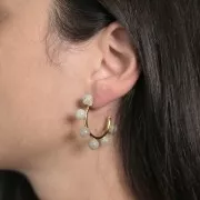 Perline mezzo forate mm.  6 Aquamarine x2