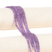 Perle schiacciate sfaccettate 4x3 mm Amethyste x 35 cm