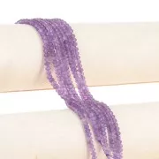 Perle schiacciate sfaccettate 4x3 mm Amethyste x 35 cm