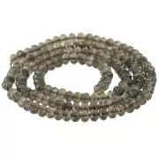 Perle schiacciate sfaccettate 4x3 mm Smoky Quartz x 35 cm