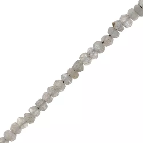 Perle schiacciate sfaccettate 4x3 mm Labradorite x 35 cm