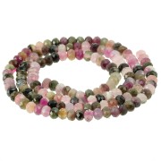 Perle schiacciate sfaccettate 4x3 mm Mix Tourmaline x 35 cm|raw }}