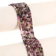 Perle schiacciate sfaccettate 4x3 mm Mix Tourmaline x 35 cm