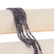 Perle schiacciate sfaccettate 4x3 mm Iolite x 35 cm