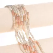 Perle schiacciate sfaccettate 4.5 mm Mix Pietra di luna x 35cm