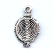 Ciondoli etnichi mm. 19 argento antico x4