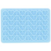 Stampo in silicone per zecchini cuore - resina epossidica e polvere di ceramica