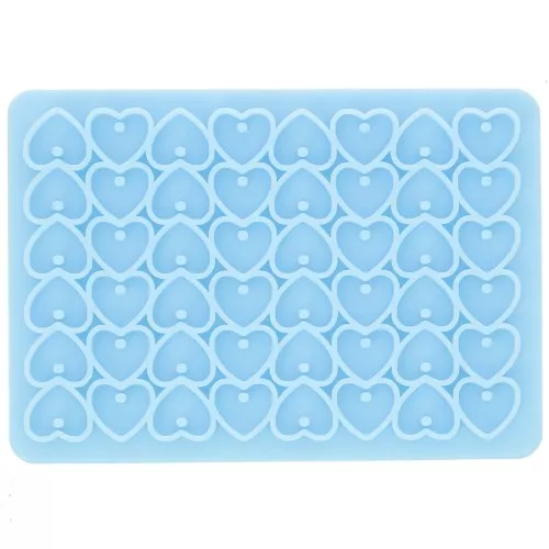 Stampo in silicone per zecchini cuore - resina epossidica e polvere di ceramica