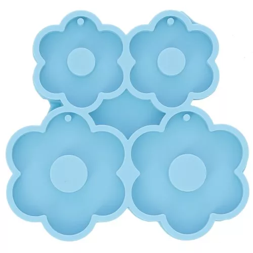 Stampo in silicone per pendenti floreali resina epossidica e polvere di ceramica