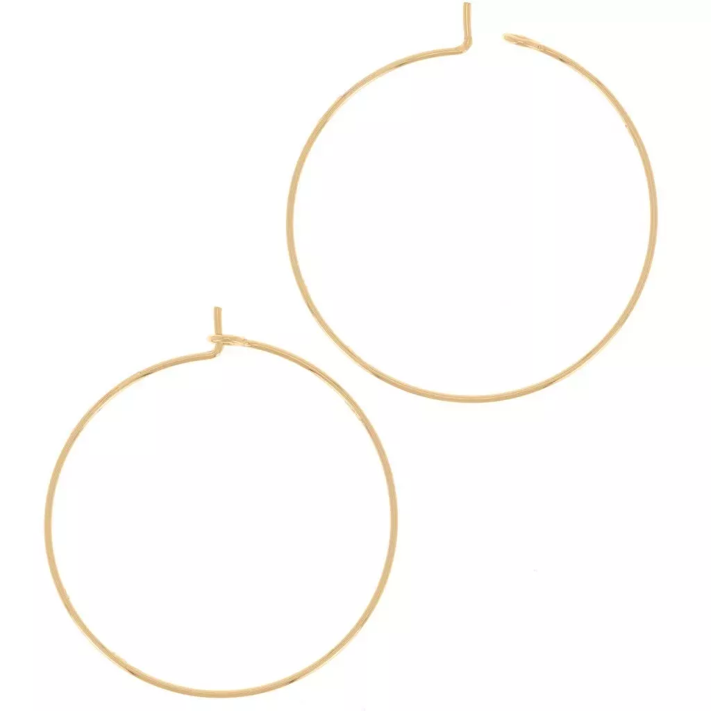 Day.berlin Orecchini A Cerchio Circle Per Donna - Placcati Oro 18k, Diametro 3cm, Spessore 2mm, In Acciaio Inossidabile 316L, Senza Nichel, Impermeabili - Confezione Regalo In Cotone Bio