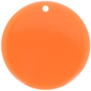Ciondolo rotondo in acetato trasparente da 30 mm - Albicocca x1