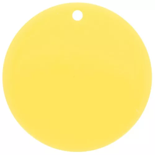 Ciondolo rotondo da 30 mm in acetato trasparente - Sunshine Yellow x1