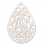 Intercalare goccia di madreperla mm.35 Naturale