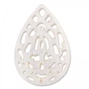 Intercalare goccia di madreperla mm.35 Naturale