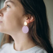 Pendente rotondo in acrilico trasparente 30 mm - Verde acqua x1