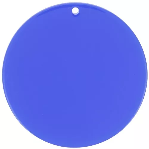 Pendente rotondo in acrilico trasparente 50 mm - Royal Blue x1