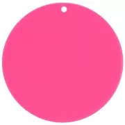 Pendente rotondo in acrilico trasparente 50 mm - Fucsia x1