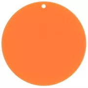 Pendente rotondo in acrilico trasparente 50 mm - Albicocca x1