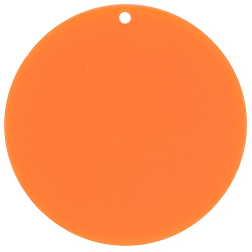 Pendente rotondo in acrilico trasparente 50 mm - Albicocca x1