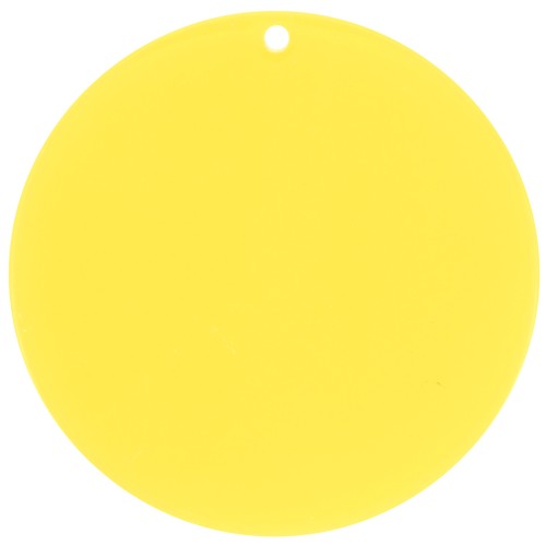 Pendente rotondo in acrilico trasparente 50 mm - Sunshine Yellow x1