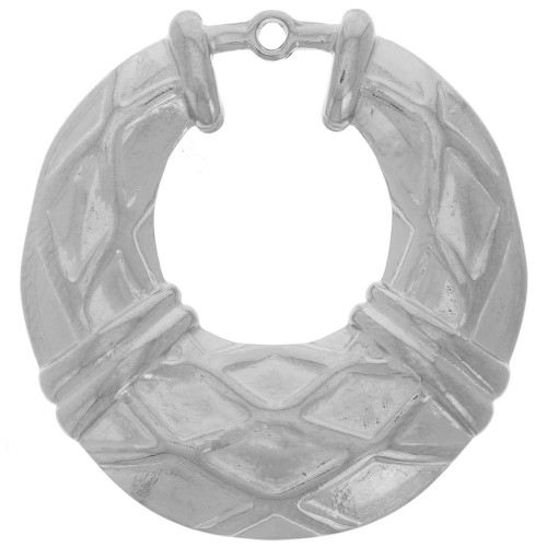 Pendenti goccia vuota effetto intrecciato 31x29 mm - Acciaio inossidabile 304L x2