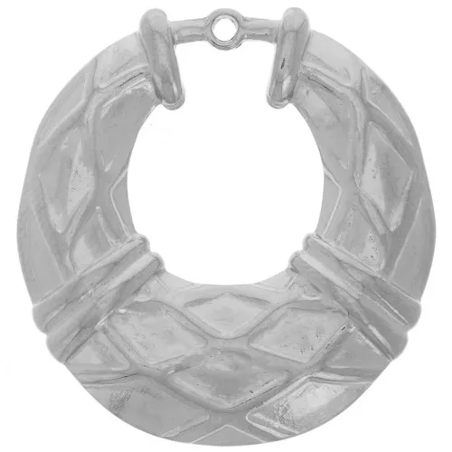 Pendenti goccia vuota effetto intrecciato 31x29 mm - Acciaio inossidabile 304L x2