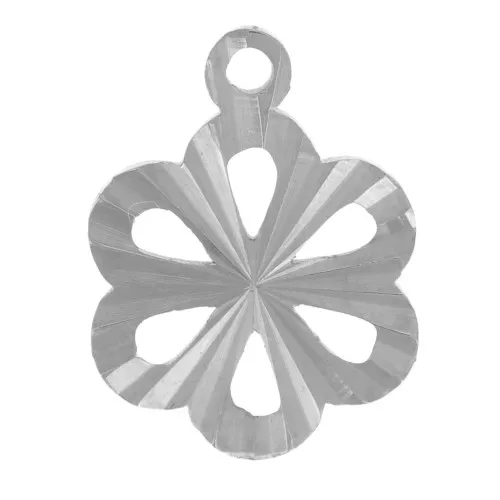 Ciondolo a fiore rigato da 8 mm in acciaio inox 304L x1