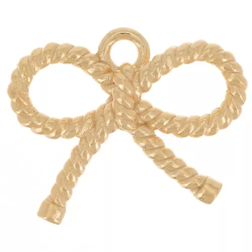 Ciondolo nodo 12x16 mm - Argento 925 Dorato Oro fino x1