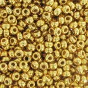 Perla Preciosa 11/0 da 2 mm - placcate in oro 24 carati x 10 g