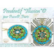 Perle in vetro Hélios® di Puca®  6x10 mm - La Divine Aqua x10g