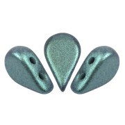 Perle di vetro Amos® di Puca® 5x8 mm - Stardust Green x10g|raw }}