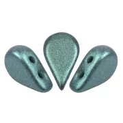 Perle di vetro Amos® di Puca® 5x8 mm - Stardust Green x10g