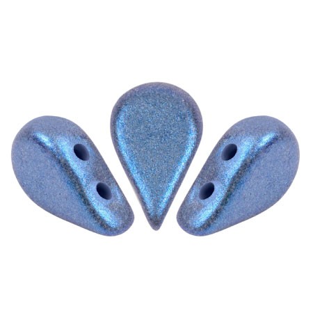 Perle di vetro Amos® di Puca® 5x8 mm - Stardust Blue x10g