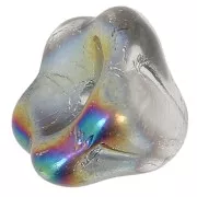 Perle di vetro fiore 6x8 mm - Crystal Vitrail mat x10