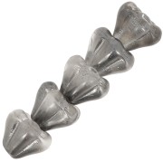 Perline di vetro a fiore 5x6 mm - Crystal Chrome x10