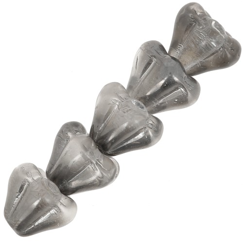 Perline di vetro a fiore 5x6 mm - Crystal Chrome x10