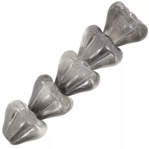 Perline di vetro a fiore 5x6 mm - Crystal Chrome x10