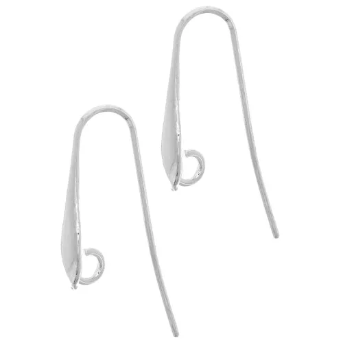 Ganci per orecchie a goccia 19 mm - Argento 925 x2
