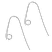Ganci per orecchie a goccia 15 mm - Argento 925 x2